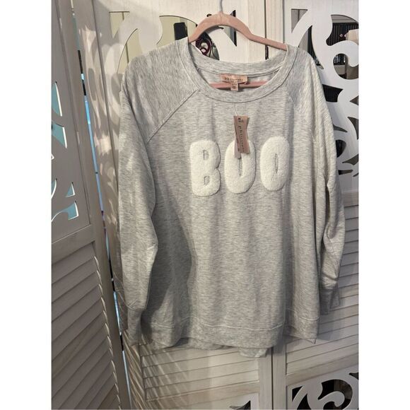 NWT philosophy Boo Sherpa fleece pullover crewneck sweatshirt plus size 2xl xxl - Picture 1 of 5